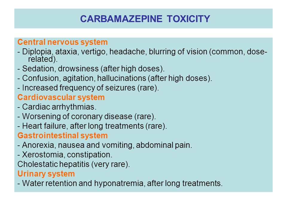 carbamazepine poisoning treatment